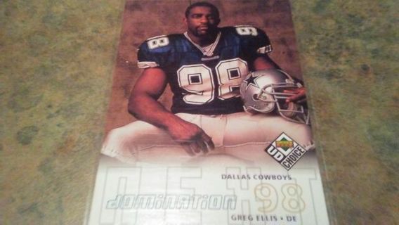 1999 UPPER DECK DOMINATION GREG ELLIS DALLAS COWBOYS FOOTBALL CARD# 262