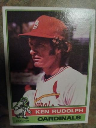 1976 TOPPS KEN RUDOLPH ST. LOUIS CARDINALS BASEBALL CARD# 601