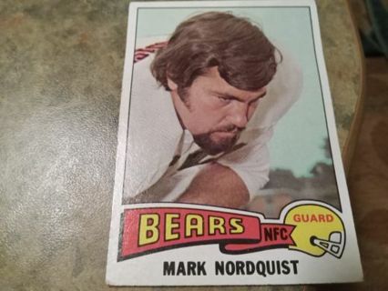 1975 TOPPS MARK NORDQUIST CHICAGO BEARS FOOTBALL CARD# 337