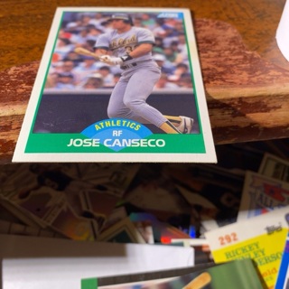 1989 score jose canseco baseball card 