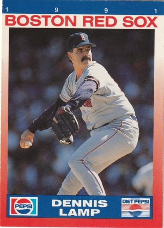 1991 Pepsi Boston Red Sox Dennis Lamp #15