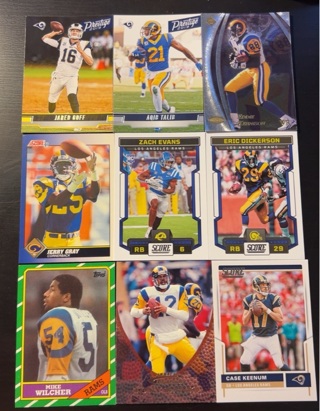 9 Rams football cards 