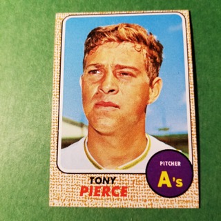 1968 - TOPPS BASEBALL CARD NO. 38 - TONY PIERCE - A'S