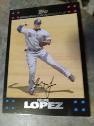 2007 TOPPS FELIPE LOPEZ WASHINGTON NATIONALS BASEBALL CARD# 111