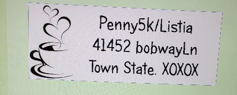 1 sheet Address Stickers 