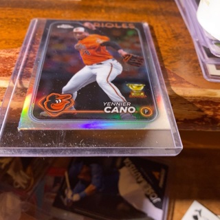 2024 topps chrome refracter yennier cano baseball card 