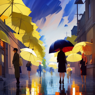 Listia Digital Collectible: Yellow Umbrellas