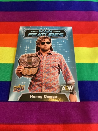 WWE 2022 Upper Deck Main Features AEW Wrestling Card #MF-1 Kenny Omega