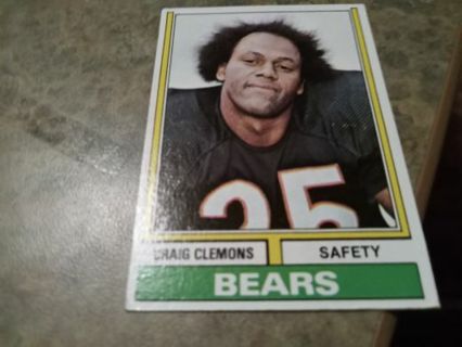 1974 TOPPS CRAIG CLEMONS CHICAGO BEARS FOOTBALL CARD# 283