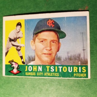 1960 - TOPPS BASEBALL CARD NO. 497 - JOHN TSITOURIS - A'S