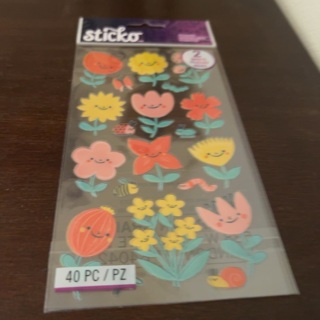 Sticko flower stickers / 2 sheets 