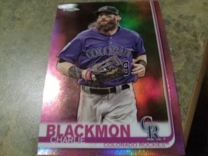 2019 TOPPS CHROME REFRACTOR CHARLIE BLACKMON COLORADO ROCKIES BASEBALL CARD# 160