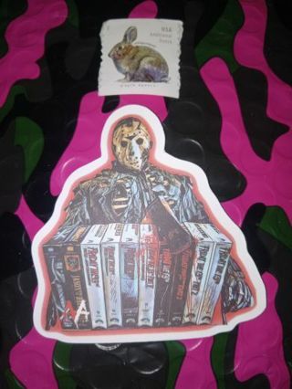 Jason Friday The 13th Horror Movie Reusable Waterproof Fade proof Sticker Decal