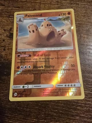 Pokemon Palossand reverse holo rare card 75/149