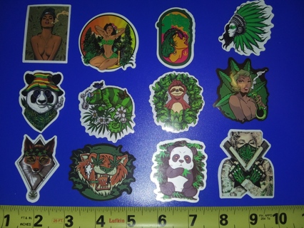 12 Weed Stickers *GIN Bonus*