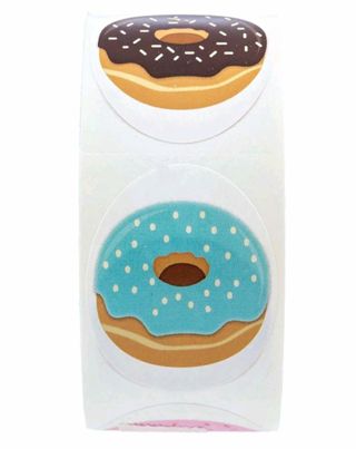 ↗️SuPeR SPECIAL⭕(50) 1" DONUT STICKERS!!⭕(SET 1 of 2)