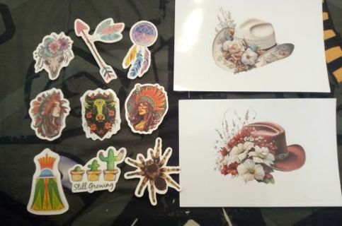 Craft papers and stickers
