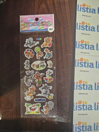 1 sheet tom and jerry puffy stickers