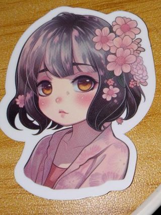 Girl Cute one new vinyl sticker no refunds regular mail win 2 or more get bonus