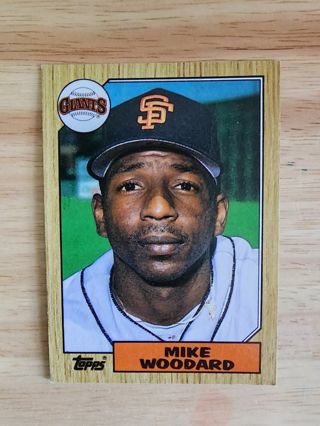 87 Topps Mike Woodard #286 small ding on reverse