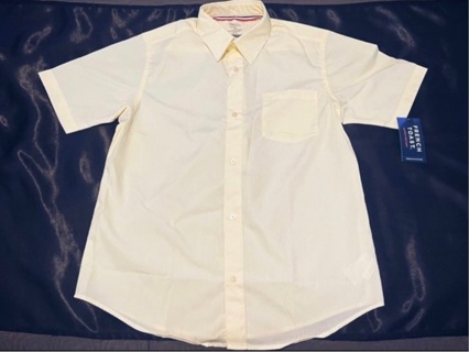 New French Toast Yellow Button Up Uniform Shirt Size 16