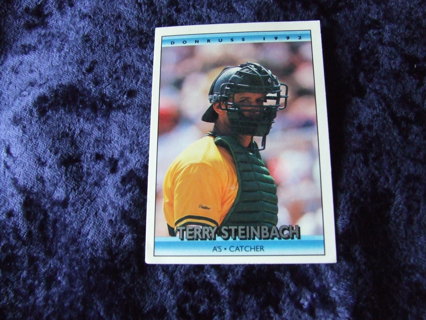 1992 Terry Steinbach Oakland Athletics A's Donruss Card #104