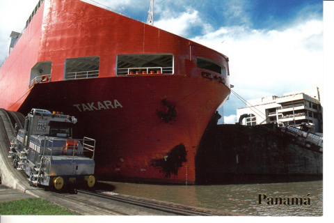 Vintage Postcard Panama Canal