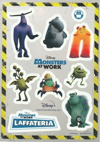 Pixar Monsters at Work Sticker Sheet 