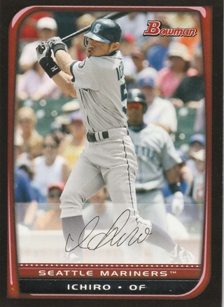 2008 Bowman Baseball Base #185 Ichiro Seattle Mariners MLB Card