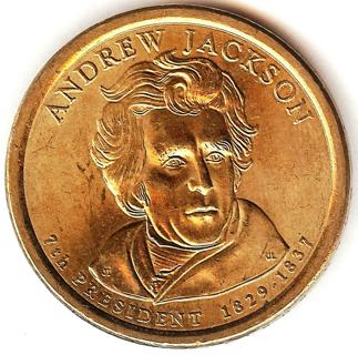 2008-D Andrew Jackson Presidential Golden Dollar