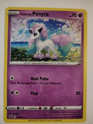 Ponyta swsh 013 rare holo promo pokemon