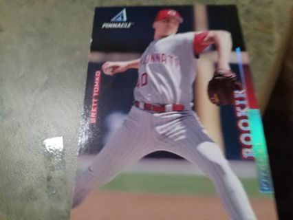 1997 PINNACLE ROOKIE BRETT TOMKO CINCINNATI REDS BASEBALL CARD# 170