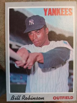 1970 T.C.G. BILL ROBINSON NEW YORK YANKEES BASEBALL CARD# 23