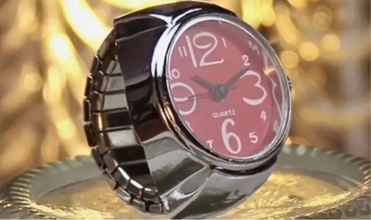 Brand new red stretchy ring finger watch