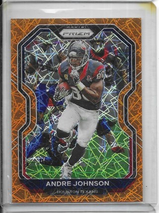 Andre Johnson 2020 Prizm Prizms Orange Laser #82