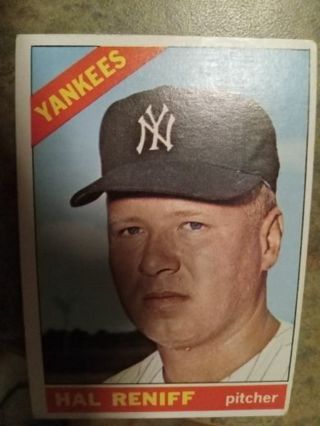 1966 TOPPS HAL RENIFF NEW YORK YANKEES BASEBALL CARD# 68