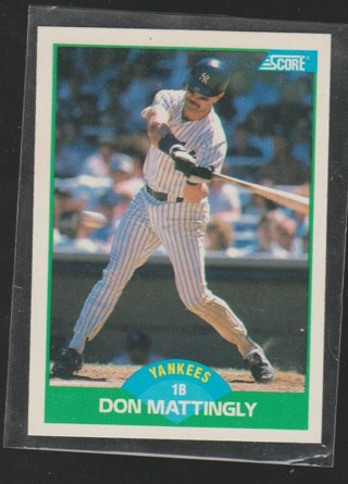 1989 Score #100 Don Mattingly New York Yankees