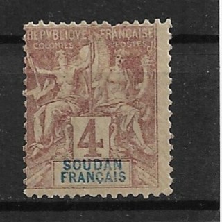 1894 French Sudan Sc5 4c Commerce & Navigation MH