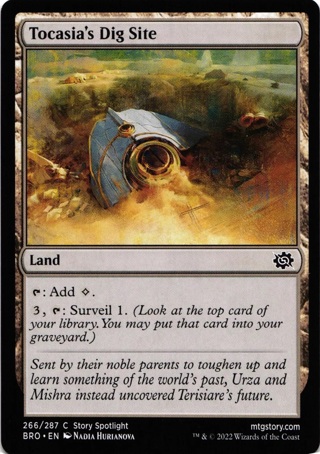 Magic the Gathering Tocasia's Dig Site 266 Regular Common Story Spotlight BRO 22