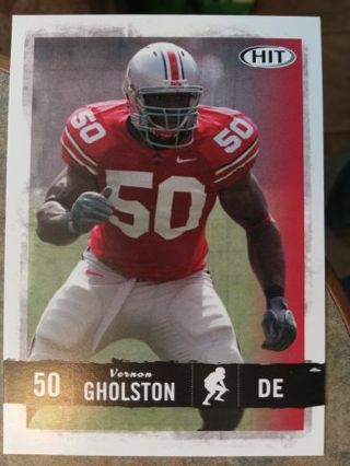 2008 SAGE HIT ROOKIE VERNON GHOLSTON OHIO STATE BUCKEYES FOOTBALL CARD# 50