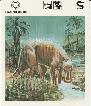 Vintage 1975 Leisure Books Animal Card: crdgin2: TRACHODON