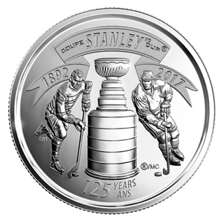 2017 CANADA 25¢ 125TH ANNIVERSARY OF STANLEY CUP BRILLIANT UNCIRCULATED QUARTER 