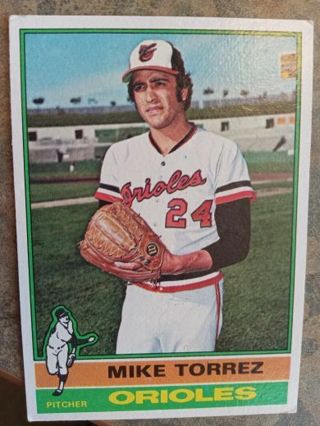 1976 TOPPS MIKE TORREZ BALTIMORE ORIOLES BASEBALL CARD# 25