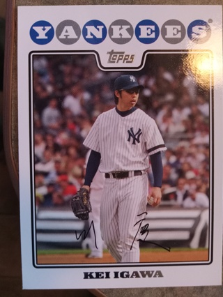 2008 TOPPS JAPANESE PLAYER KEI IGAWA NEW YORK YANKEES BASEBALL CARD# 188