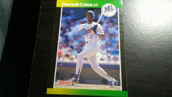 1989 DONRUSS DARNELL COLES SEATTLE MARINERS BASEBALL CARD# 566