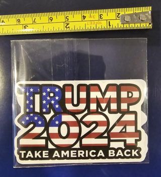 Two Trump 2024 Diecut Stickers