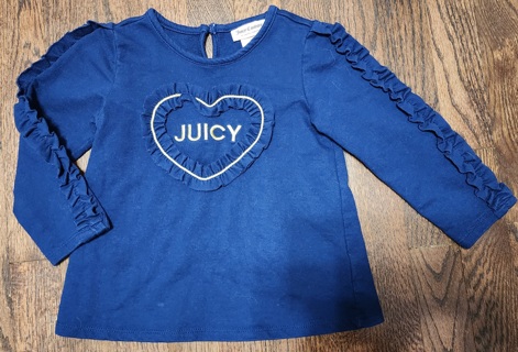 EUC - Juicy Couture - Girl's pullover blouse - size 3T