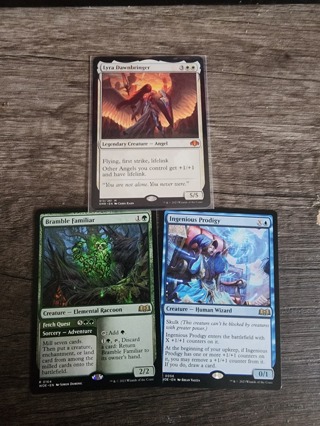 Lyra Dawnbringer Mythic card +two rares Magic: The Gathering cards