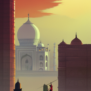 Listia Digital Collectible: Taj Mahal Marble mausoleum in Agra, India