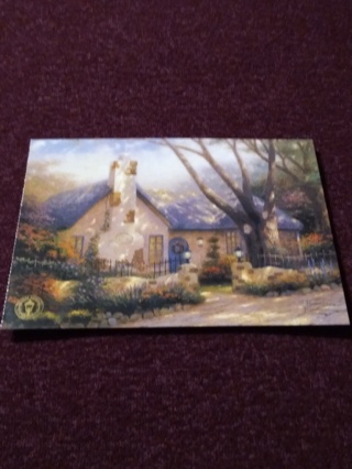 Thomas Kinkade Postcard - Morning Glory Cottage